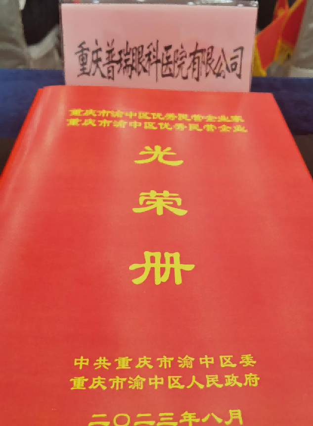 重庆普瑞眼科医院获“渝中区优秀民营企业”殊荣